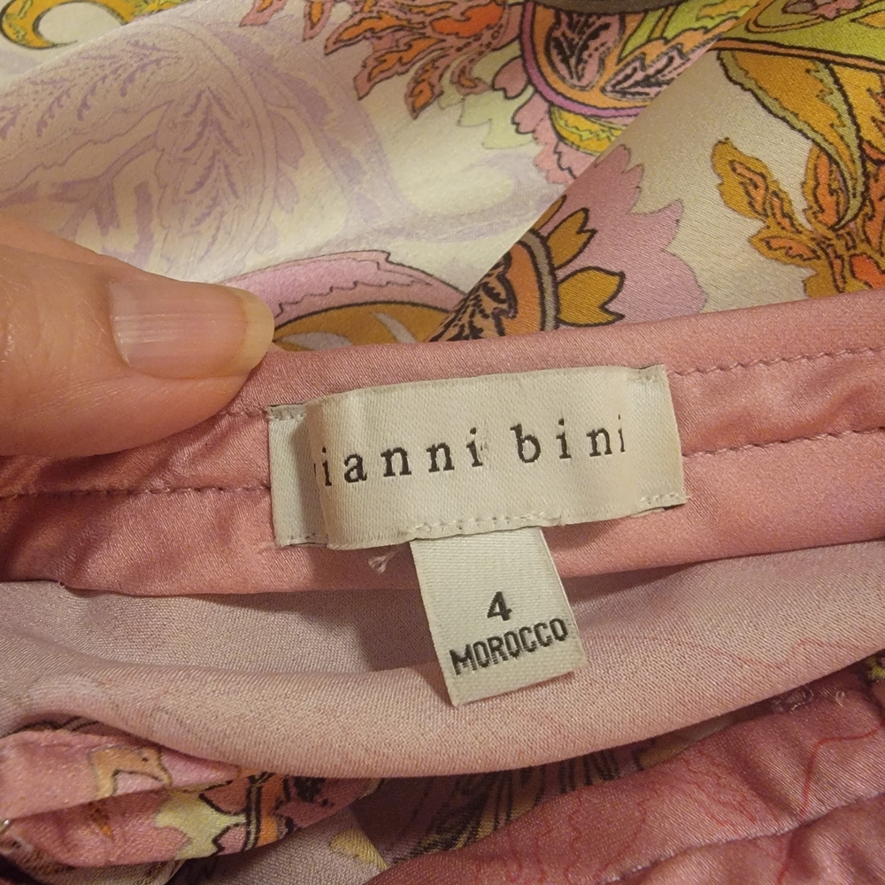 Gianni Bini Pink and Orange Paisley Maxi Dress - Picture 6 of 7